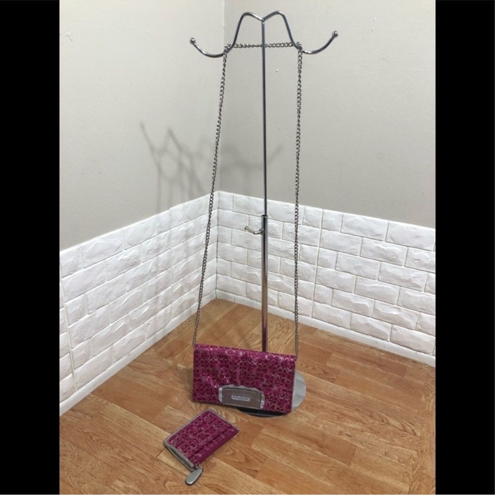 Y2K coach crossbody wristlet and coin wallet set